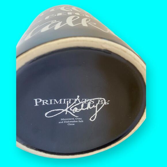 Large Designer Mug Cup “Coffee Before Talkie,” signed Primitives by Kathy. - Picture 7 of 7